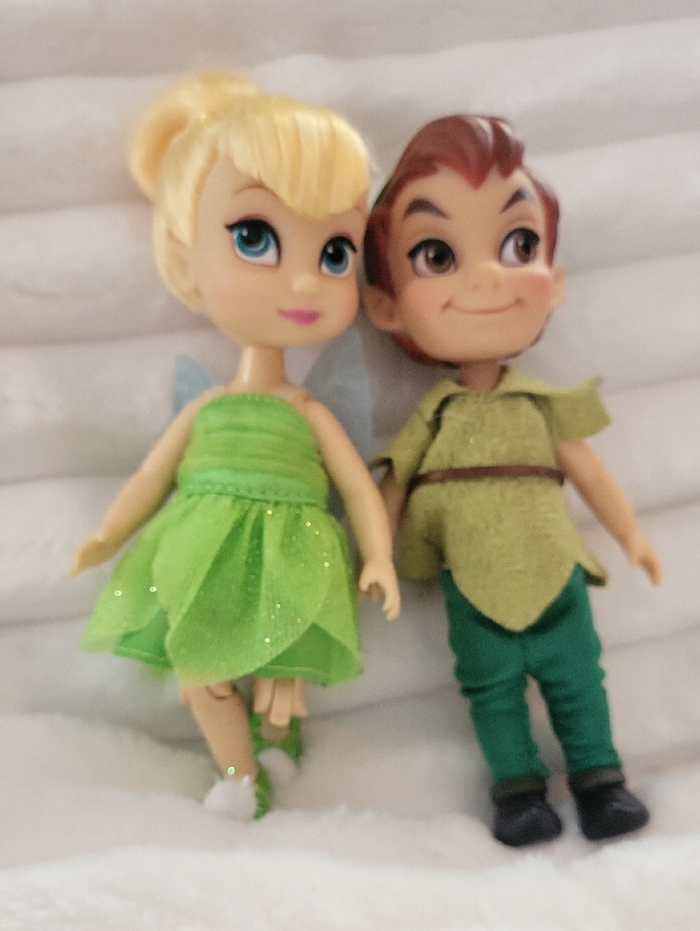 Disney Store Animator Collection Rare Peter pan Tinkerbell 5" Mini Doll Figures